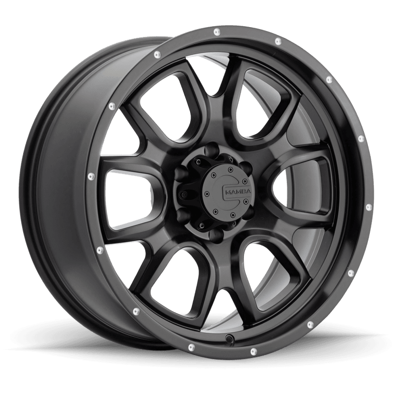 Mamba — Mamba M19 17x9 5x127 ET-12 Matte Black w/ Drill Holes