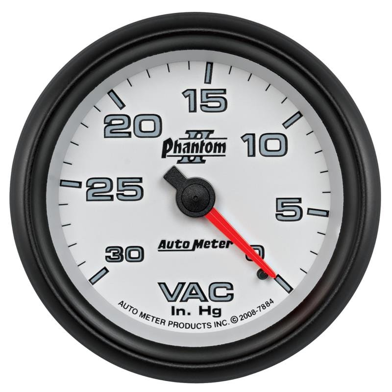 AutoMeter — AutoMeter Gauge Vacuum 2-5/8in. 30Inhg Mechanical Phantom II
2-5/8" VACUUM, 30 IN