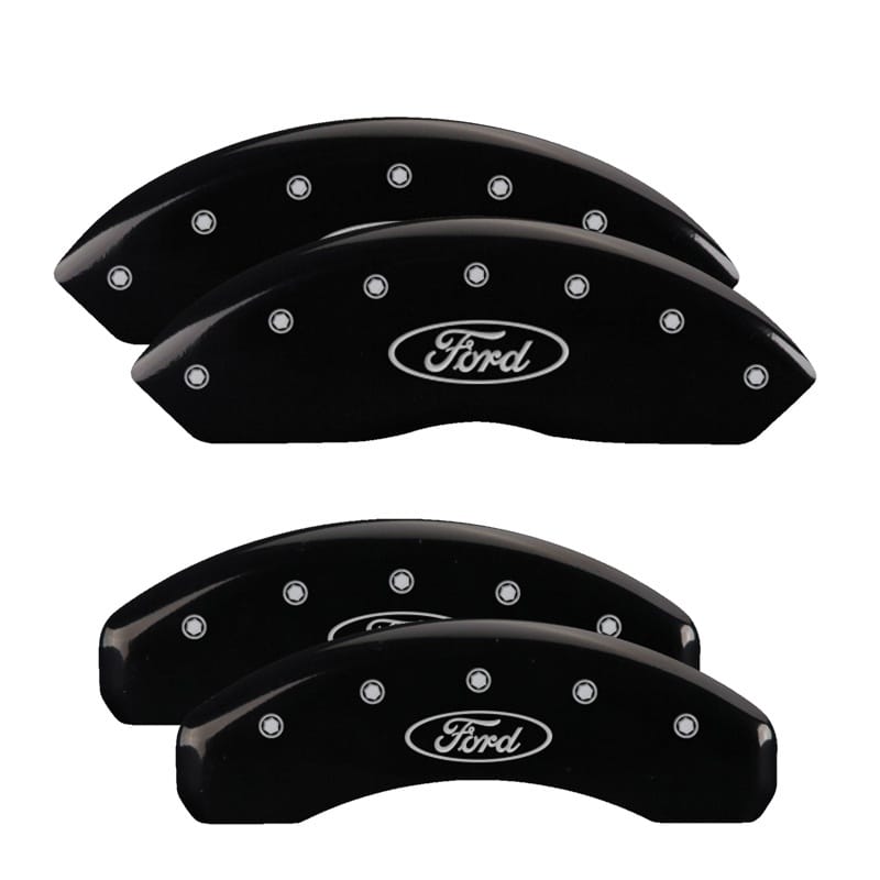 MGP — MGP 4 Caliper Covers Engraved Front & Rear Oval logo/Ford Black finish silver ch
Caliper Covers