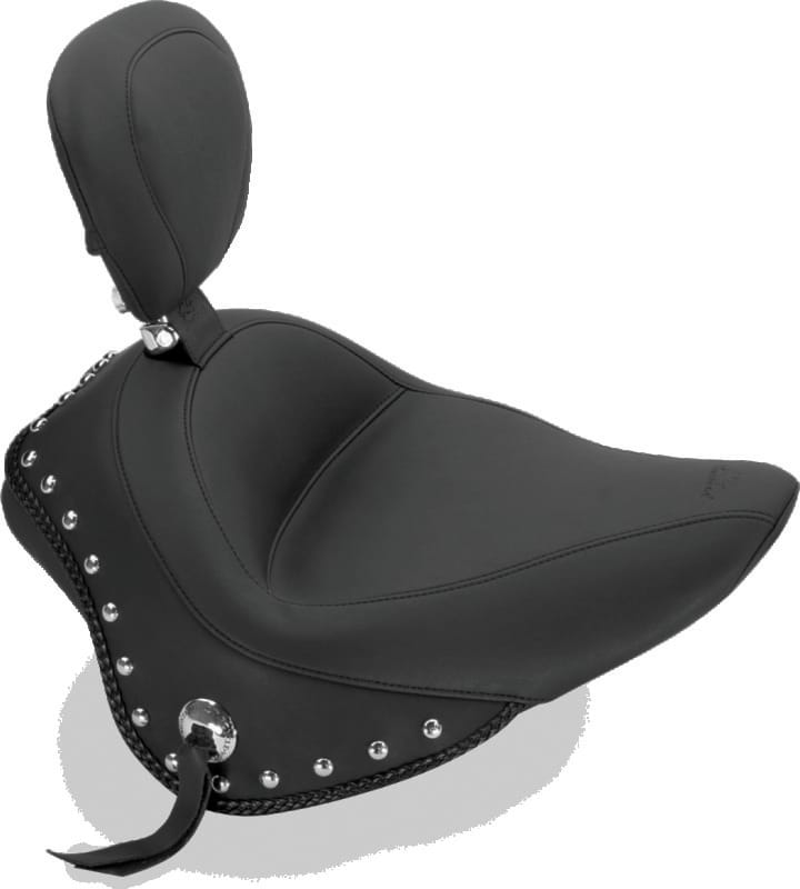 Mustang Motorcycle — Mustang 11-13 Harley Blackline,12-17 Slim/Slim S Wide Touring Solo Seat w/DBR Studs - Black