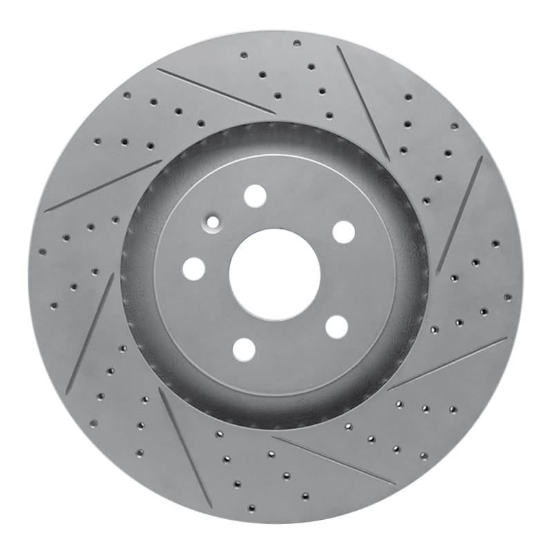 R1 Concepts — R1 09-15 Cadillac Cts Front Right Drilled & Slotted Geo-Carbon Rotor
