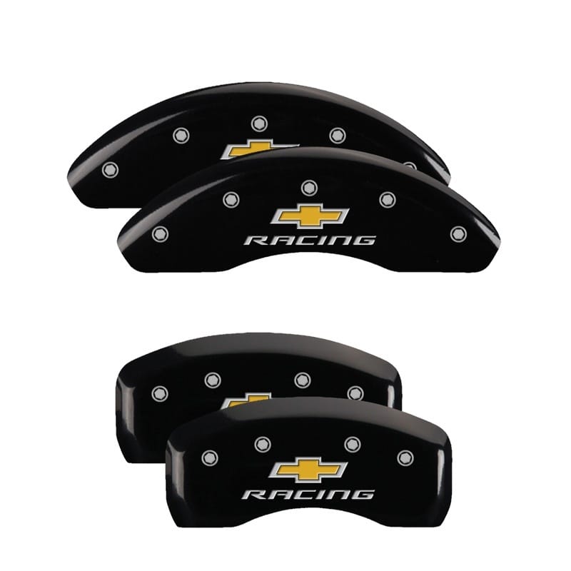 MGP — MGP 4 Caliper Covers Engraved Front & Rear Chevy racing Black finish silver ch
Caliper Covers
