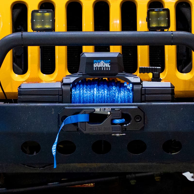 Borne Off-Road — Borne Off-Road 12K Winch - Black Synthetic Rope