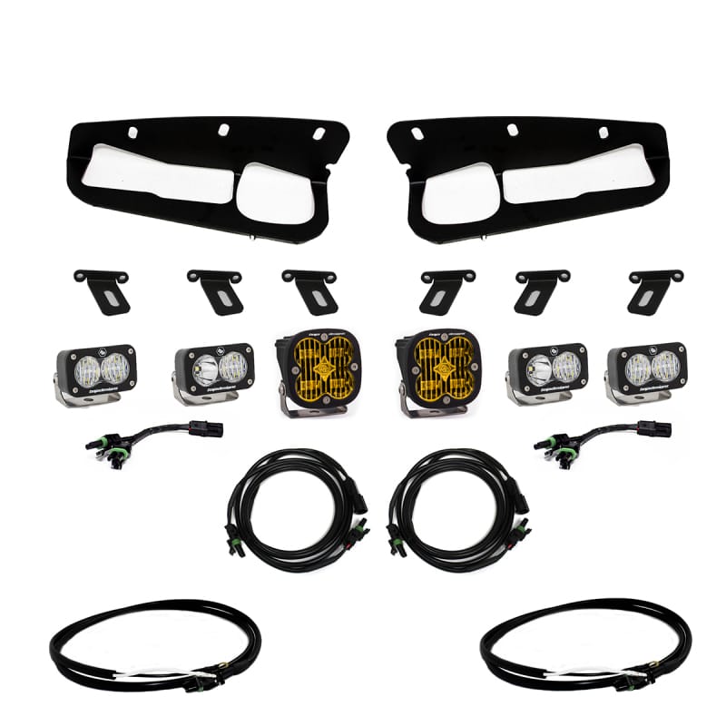 Baja Designs — Baja Designs 2021+ Ford Bronco Amber SAE Fog Pocket Kit w/Upfitter