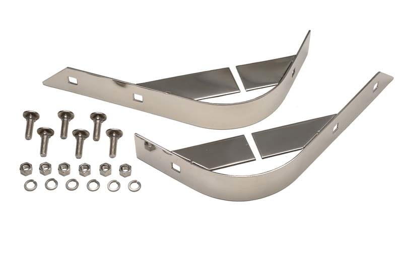 Kentrol — Kentrol 55-86 Jeep CJ Rear Body Guard Pair - Polished Silver