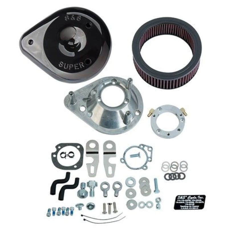 S&S Cycle — S&S Cycle 2007+ XL Sportster Models w/ Stock EFI Teardrop Air Cleaner Kit - Gloss Black