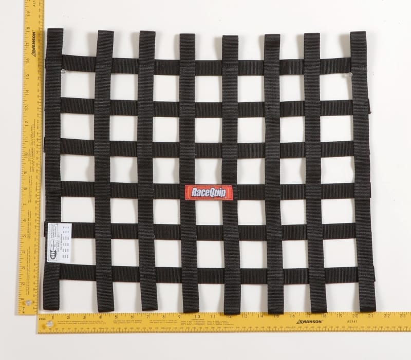 Racequip — RaceQuip Black 18 X 21 SFI Ribbon Net