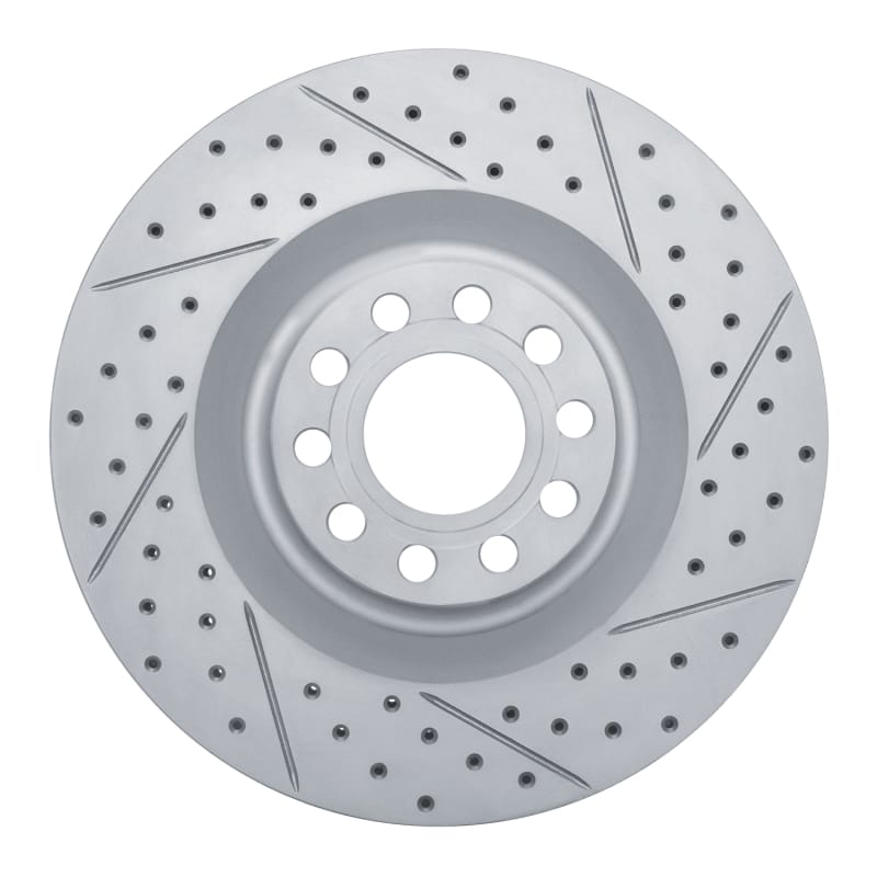 R1 Concepts — R1 01-03 Audi S8 Front Right Drilled & Slotted Geo-Carbon Rotor