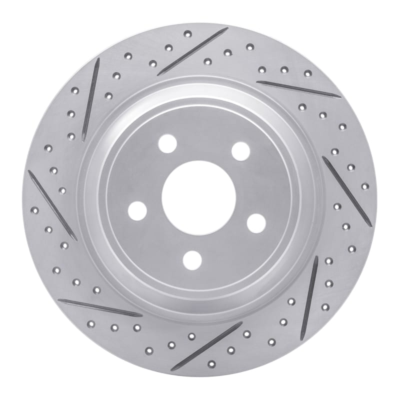 R1 Concepts — R1 15-24 Ford Police Responder Hybrid Rear Left Drilled & Slotted Geo-Carbon Rotor