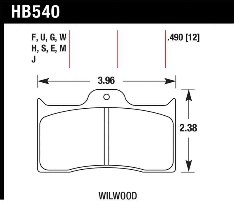 Hawk Performance — Hawk Wilwood DTC-60 Brake Pads
Disc Brake Pad