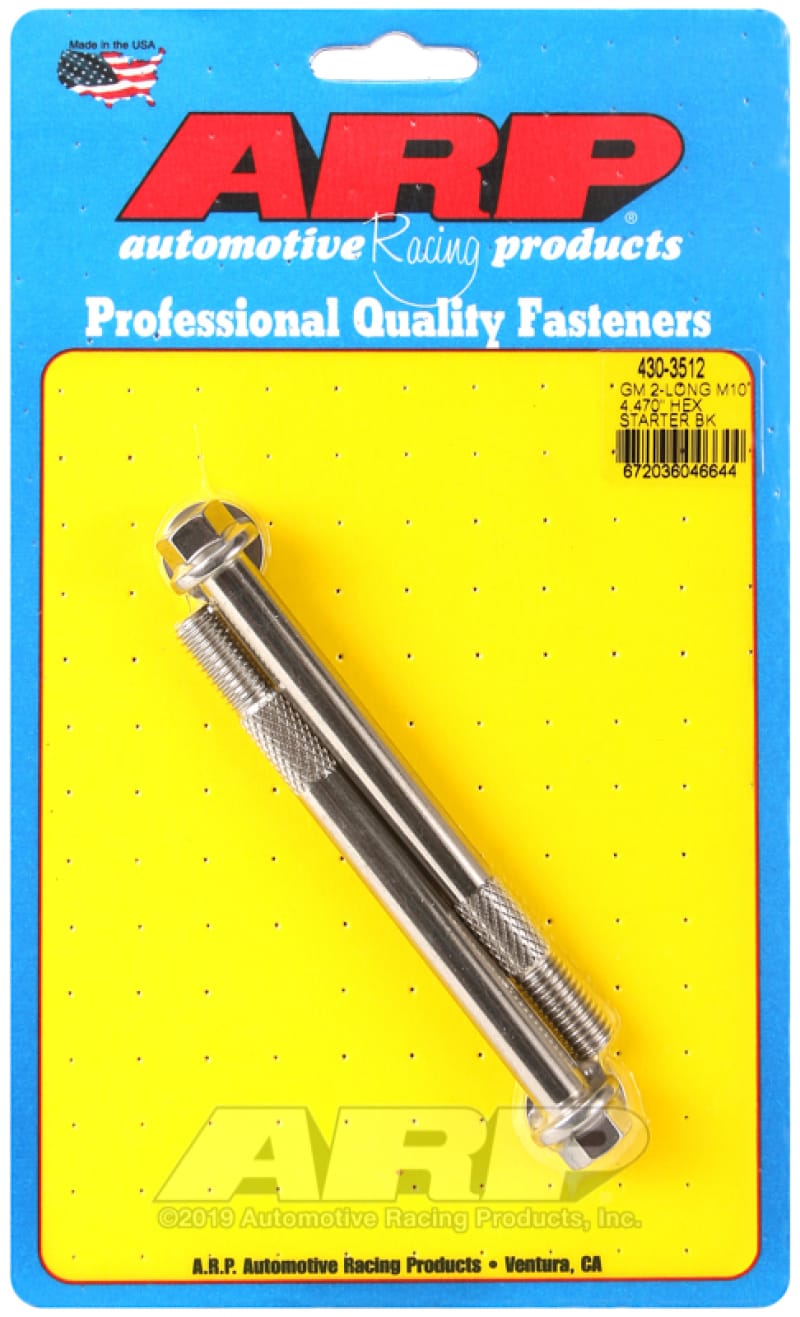 ARP — ARP GM M10 X 4.470in Hex SS Starter Bolt Kit