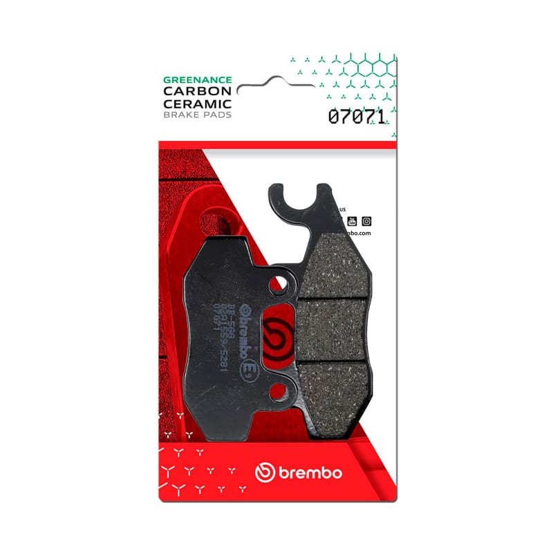 Brembo OE Powersports — Brembo OE Piaggio Beverly/Suzuki An Burgman/Suzuki Uh/Yamaha Tzr Carbon Ceramic Brake Pad - Rear