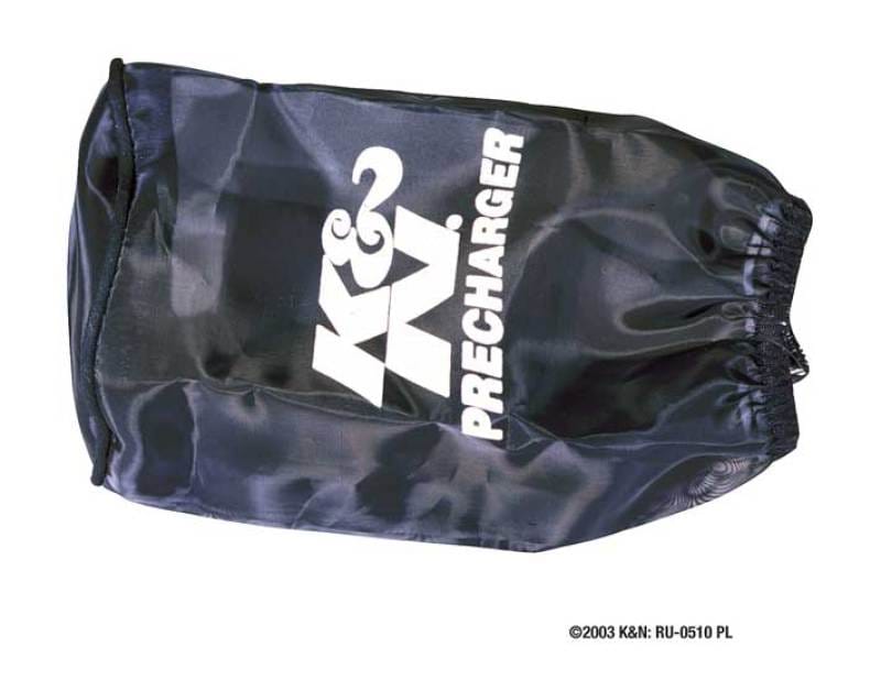 K&N Engineering — K&N Round Straight - Black - 3.5in ID x 5in H - PreCharger Air Filter Wrap Blue