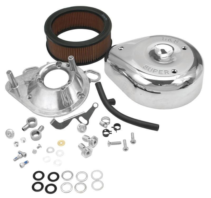 S&S Cycle — S&S Cycle 93-99 BT/91-03 Sportster Models Teardrop Air Cleaner Kit for S&S Super E/G Carb