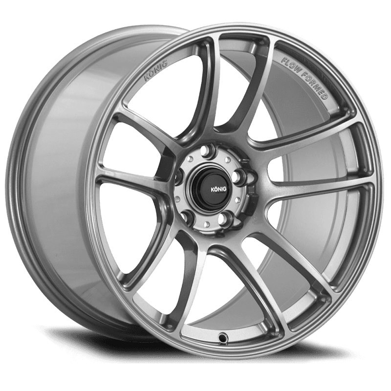 Konig — Konig Heliogram 18X9.5 5X114.3 ET25 Titanium Metallic Knurled Bead Flow Formed