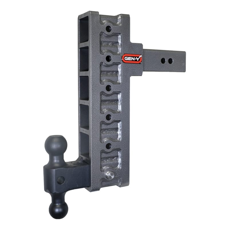 GEN-Y Hitch — Gen-Y Mega Duty 2.5in Shank 12in Offset Drop 3K TW 21K Hitch w/GH-061 Dual-Ball
Drop Hitch