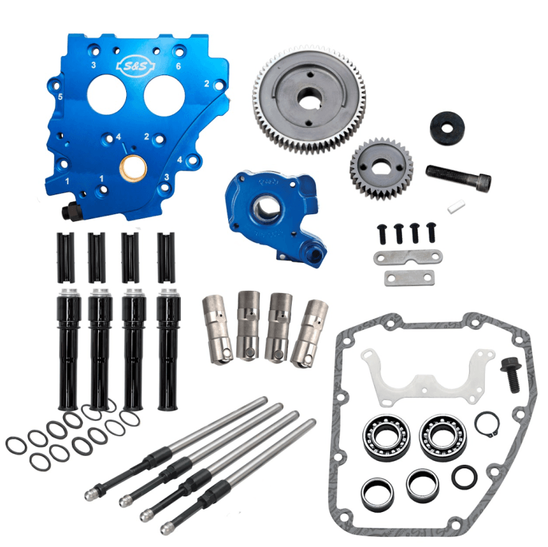 S&S Cycle — S&S Cycle 99-06 BT Gear Drive Cam Chest Kit w/o Cam - Black Pushrod Tubes