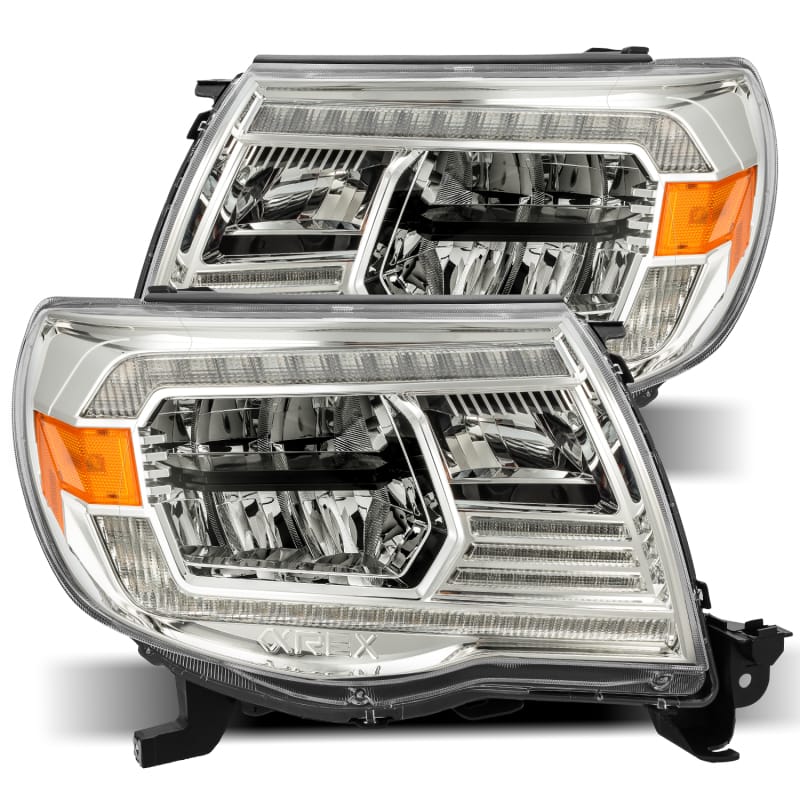 AlphaRex — AlphaRex 05-11 Toyota Tacoma LUXX Crystal Headlights Plank Style Chrome w/Activation Light/DRL
Projector Headlights
