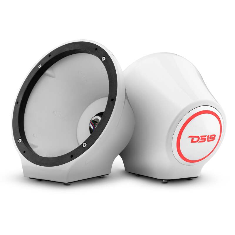 DS18 — DS18 8in Marine And Powersports Universal Flat Mount Speaker Pod RGB LED Lights- White