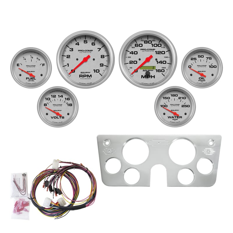 AutoMeter — Autometer Ultra-Lite 67-72 Chevy Truck Dash Kit 6pc Tach / MPH / Temp / Oil / Volt
GA K CHV TK 67-72 UL