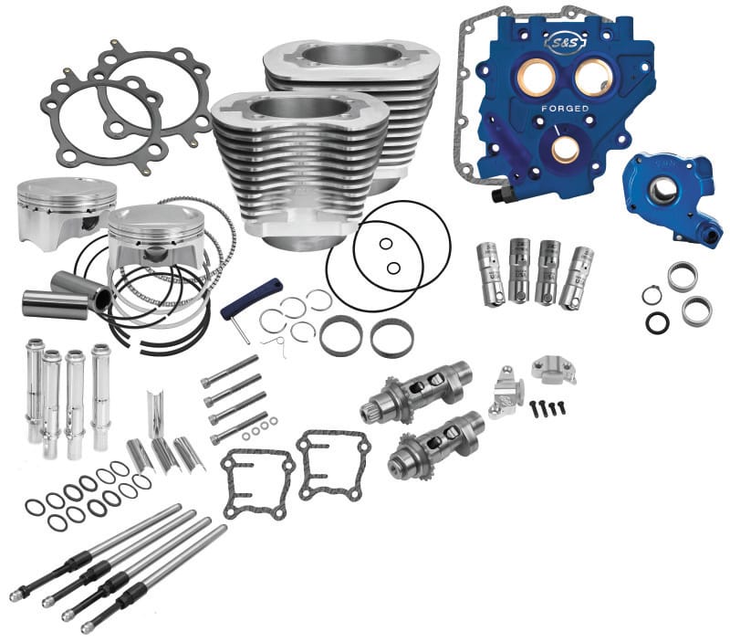 S&S Cycle — Silver, 585CE, Chain Drive, 07-16 Twin Cam