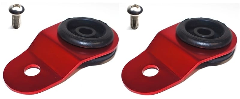Torque Solution — Torque Solution Radiator Mount Combo with Inserts (RED) : Mitsubishi Evolution 7/8/9