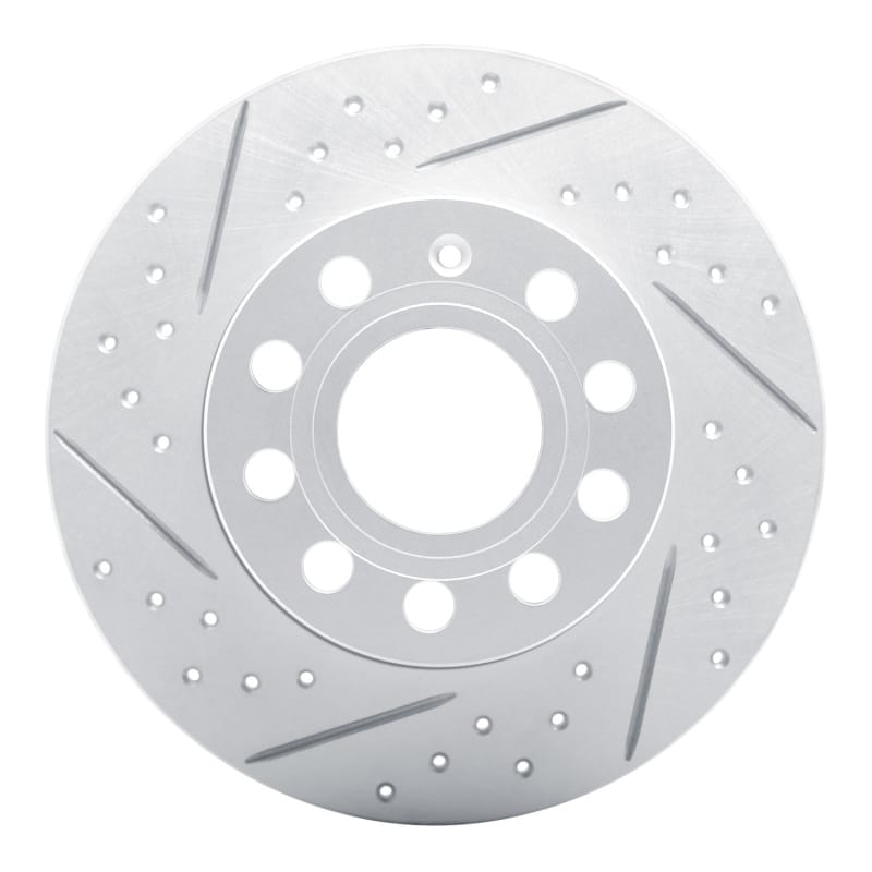 R1 Concepts — R1 05-13 Audi A3 Rear Left Drilled & Slotted Geo-Carbon Rotor