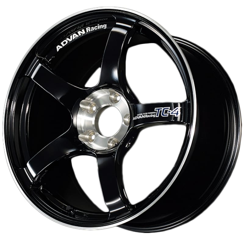 Advan — Advan TC4 18x10 +35 5x114.3 Racing Gloss Black and Diamond Cut Wheel