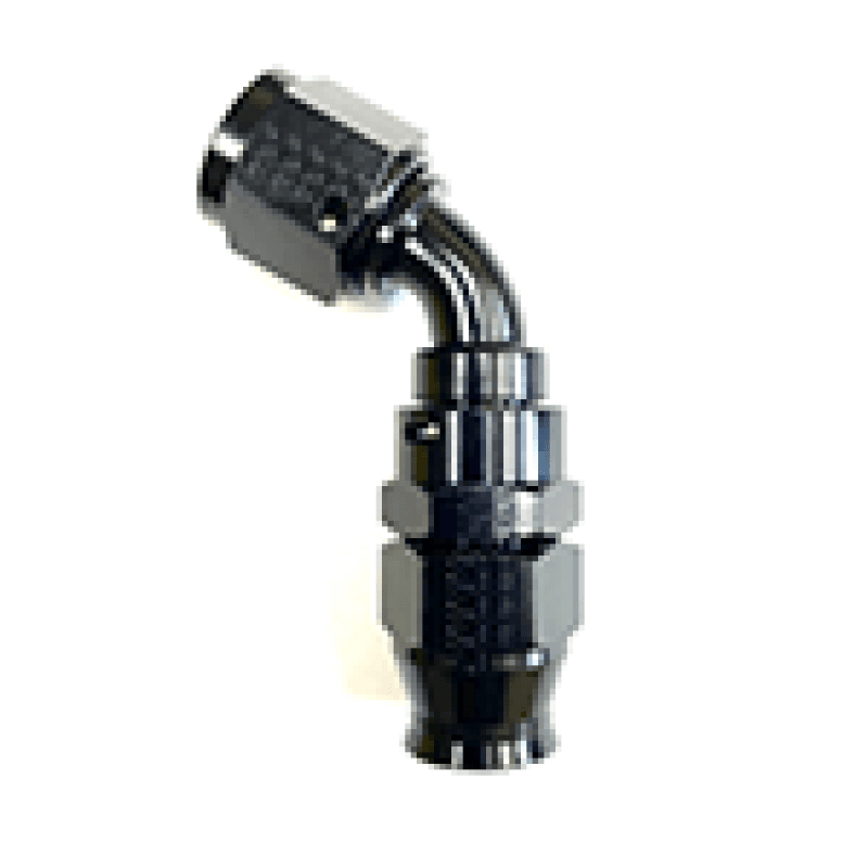 Fragola — Fragola -6AN Real Street x 60 Degree 3/8 EFI Quick Disconnect Hose End Black