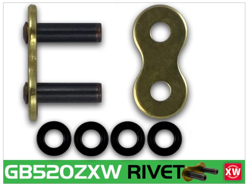 RK Chain — RK Chain GB520ZXW-RIVET - Gold