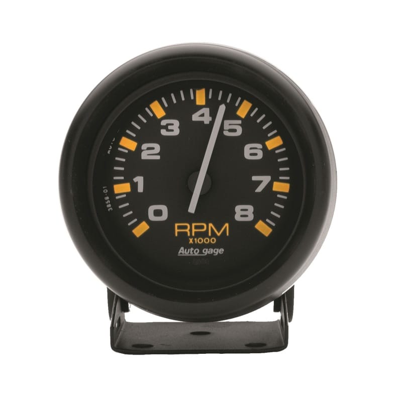 AutoMeter — Autometer Autogage 3-3/4in. 0-8K RPM Black Dial/Black Case Pedestal Tachometer
2.75" TACH 8kRPM S B