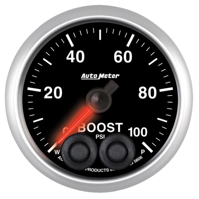 AutoMeter — Autometer Elite 52mm 100psi Digital Stepper Motor w/Peak and Warning Boost Gauge
GA 2" BST 100PSI ELI