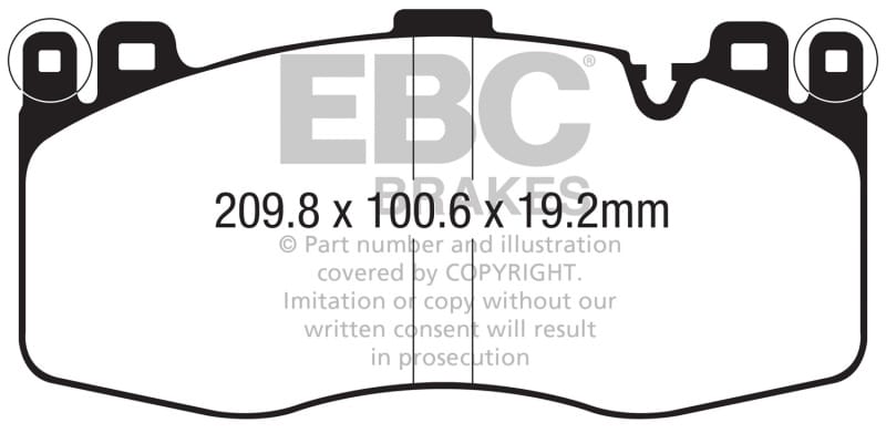 EBC — EBC 15-19 BMW X5M 4.4TT (F85) Redstuff Front Brake Pads
Disc Brake Pad