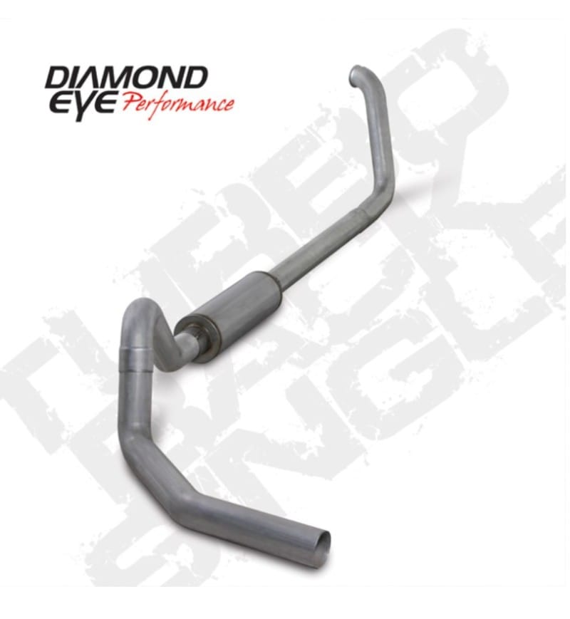 Diamond Eye Performance — Diamond Eye KIT 4in Turbo Back SGL AL: 00-03 FORD 7.3L F240/F350 CandC