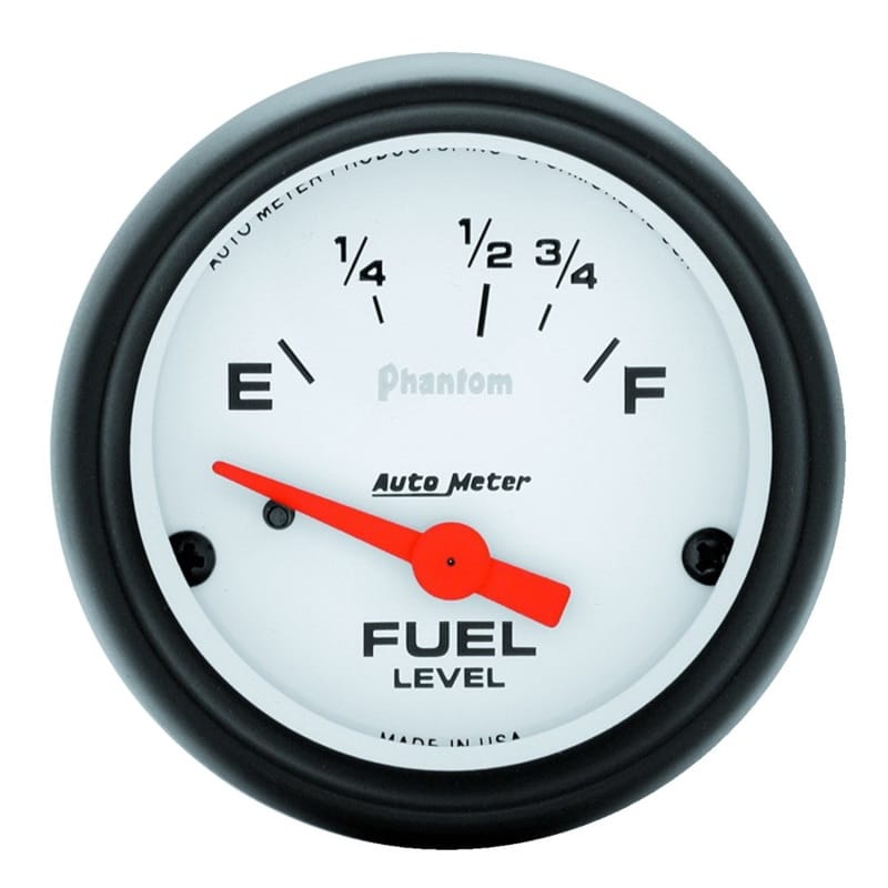 AutoMeter — Autometer Phantom 2-1/16in Electrical Fuel Level Gauge 16-158 Ohms
2" FUEL LEVEL, 16 E/