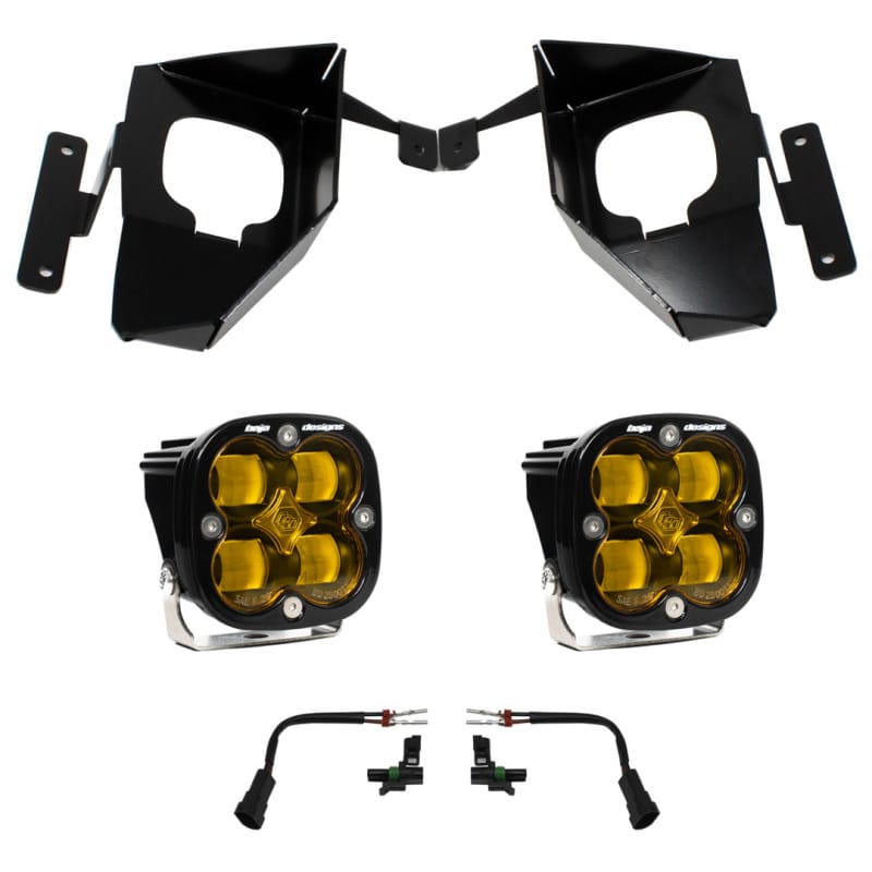 Baja Designs — Baja Designs 16-18 Silverado 1500 Squadron Fog Pocket Kit - Amber
