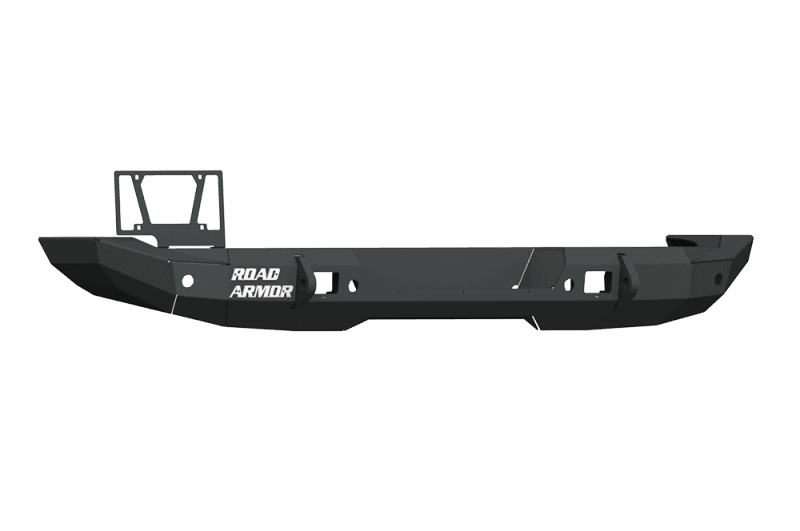 Road Armor — Road Armor 18-20 Jeep Wrangler JL Stealth Rear Bumper Full Width w/Tire Carrier Hole - Tex Blk