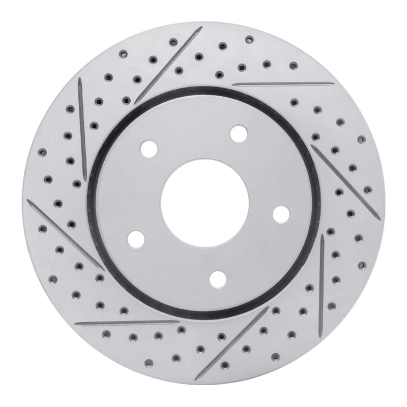 R1 Concepts — R1 08-16 Chrysler Town & Country Front Left Drilled & Slotted Geo-Carbon Rotor