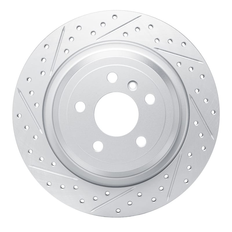 R1 Concepts — R1 12-18 Mercedes-Benz Gle350 Rear Left Drilled & Slotted Geo-Carbon Rotor