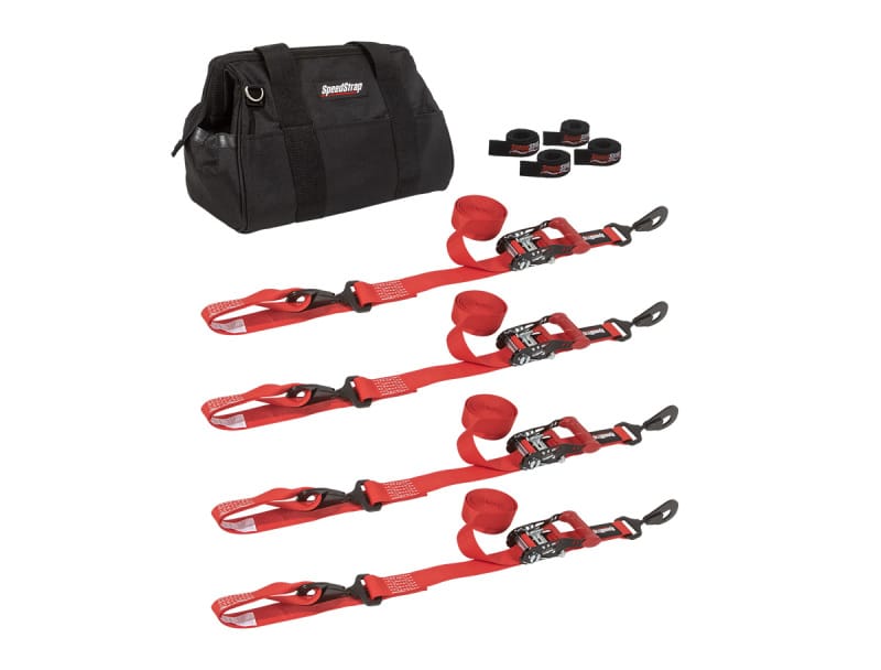 SpeedStrap — SpeedStrap 1 1/2In UTV Tie-Down Kit - Red