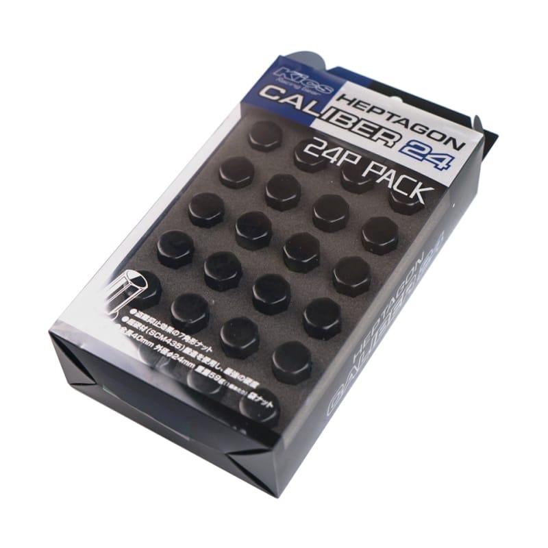 Project Kics — Project Kics 12X1.50 Caliber 24 6H Lug Nut Set (24 pcs) - Black