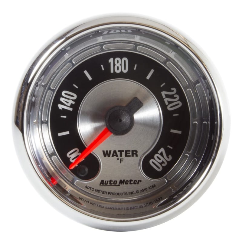 AutoMeter — Autometer American Muscle 52mm Full Sweep Electric 100-260 Deg F Water Temperature Gauge
GA 2" WTEMP STPR AM