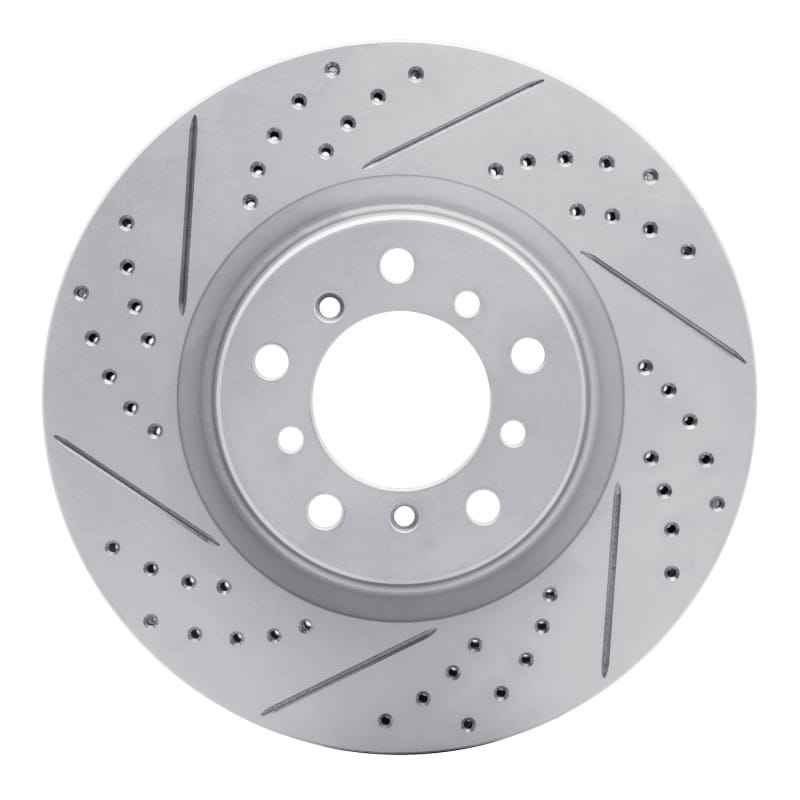R1 Concepts — R1 01-06 BMW M3 Right Front Drilled & Slotted Geo-Carbon Rotor