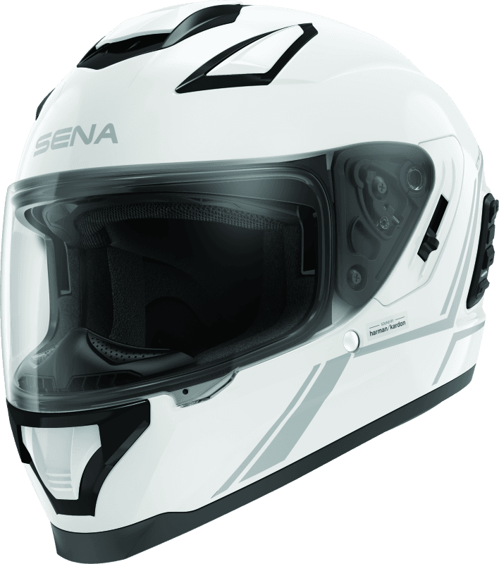 Sena Technologies — Sena Technologies Stryker Bluetooth Helmet w/ Mesh Intercom Glossy White - Small