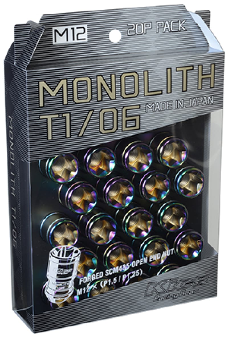 Project Kics — Project Kics 12 x 1.25 Neochrome T1/06 Monolith Lug Nuts - 20 Pcs