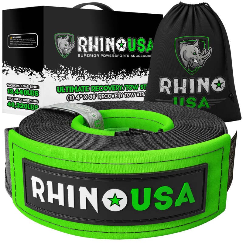 Rhino USA — Rhino USA Recovery Tow Strap 4Inx30Ft (Black)
Tow Strap