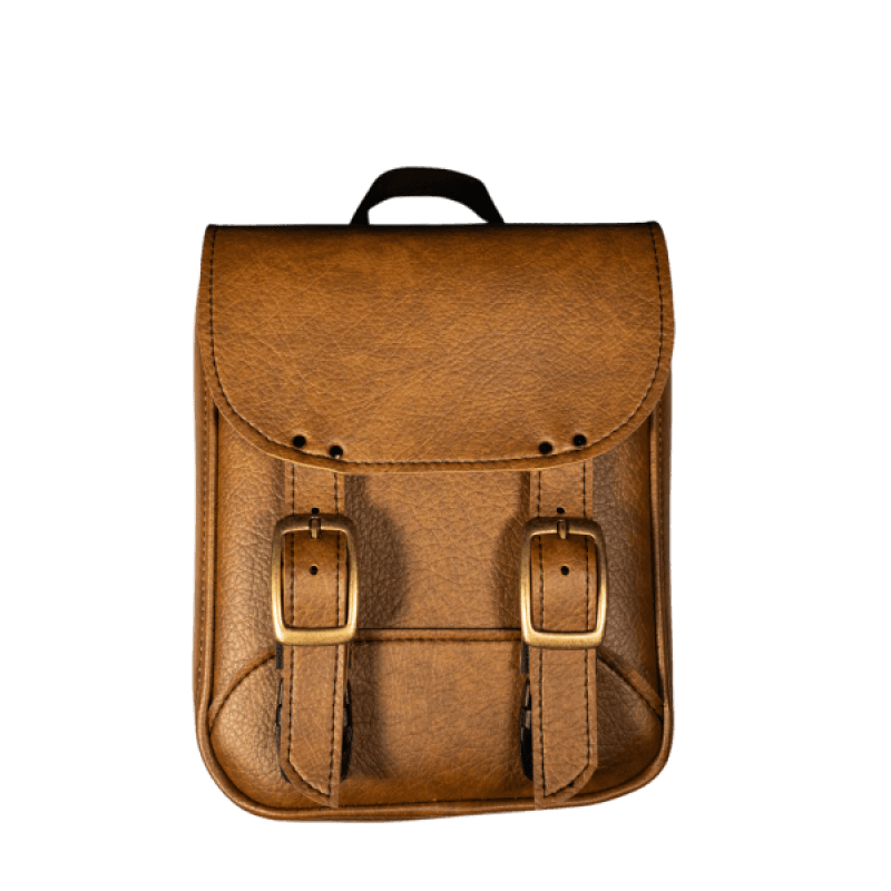 Willie & Max — Willie & Max Universal Brass Monkey Sissy Bar Bag (8 in L x 10 in W x 4.5 in H) - Warm Brown
