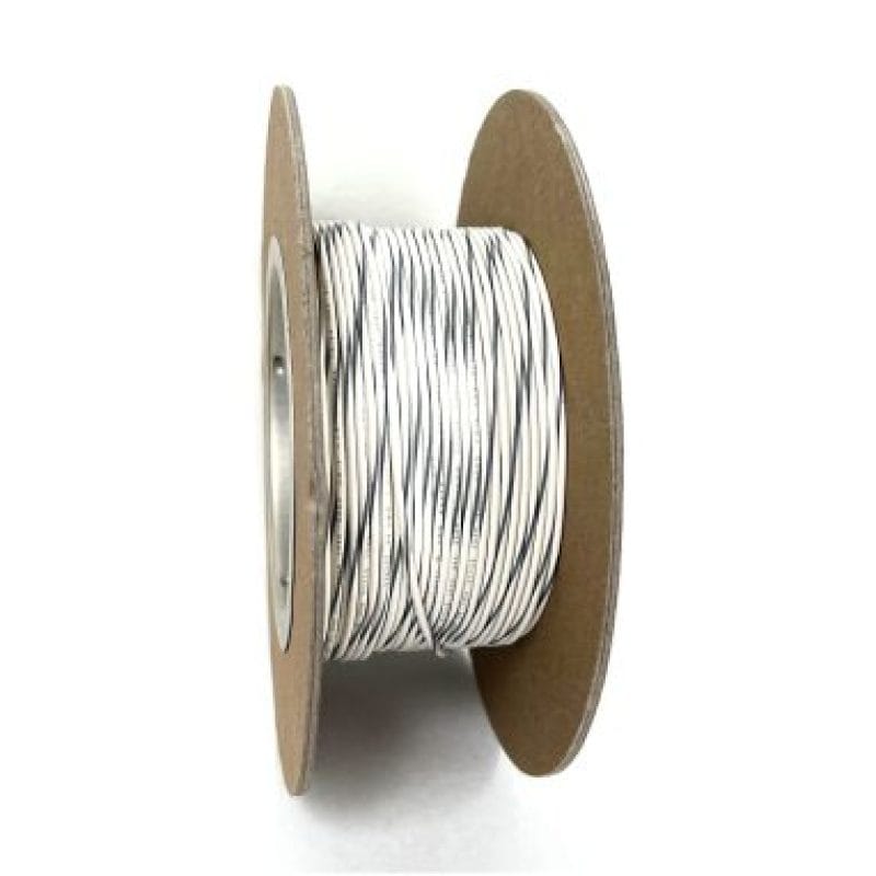 NAMZ — NAMZ OEM Color Primary Wire 100ft. Spool 20g - White/Gray Stripe