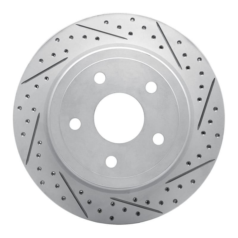 R1 Concepts — R1 04-06 Dodge Ram 1500 Pickup Rear Right Drilled & Slotted Geo-Carbon Rotor