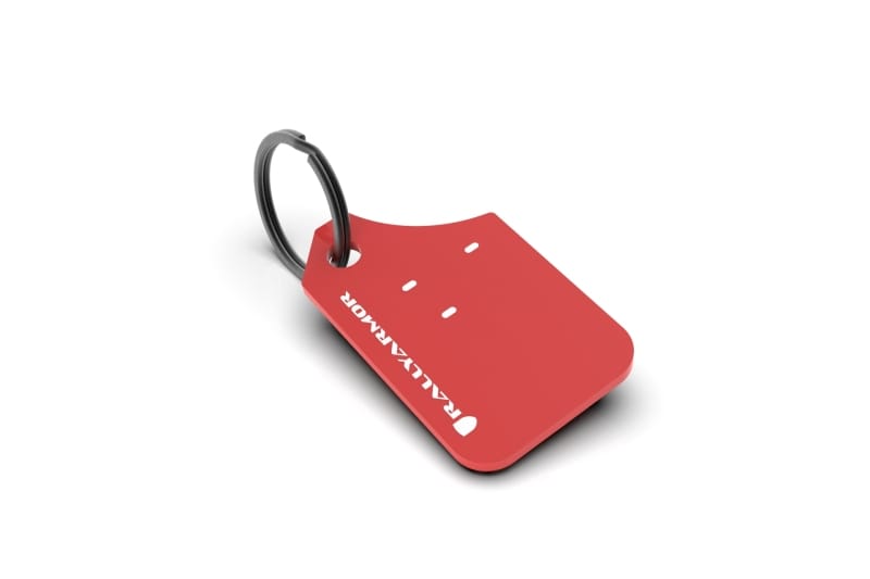 Rally Armor — Rally Armor Mini UR Mud Flap Keychain - Red w/ White Logo